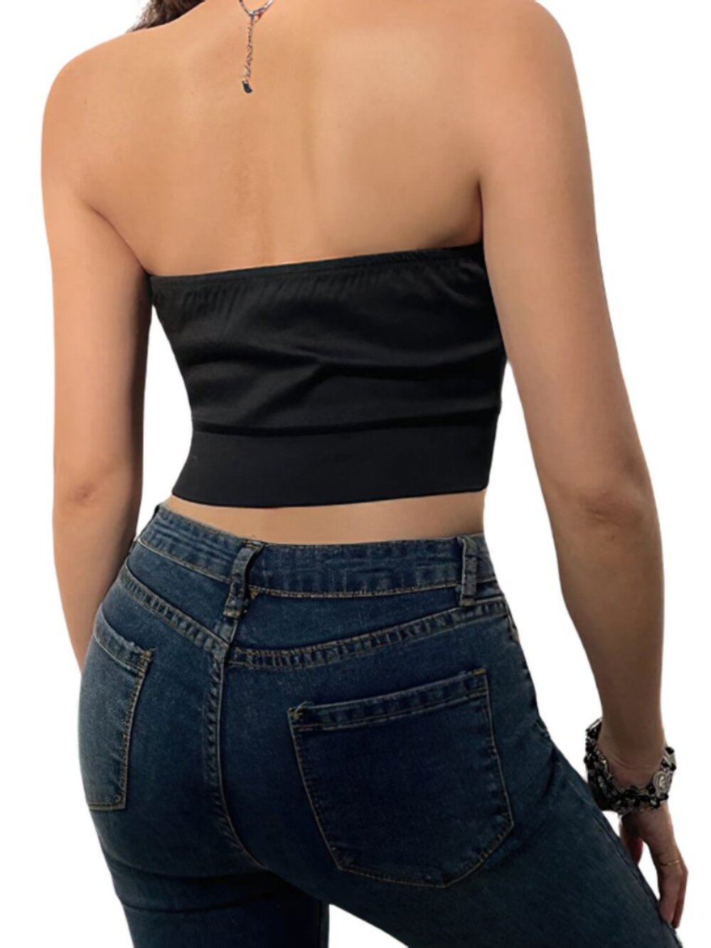 ROMWE Grunge/Goth Alternative Halter Top - Picture 2 of 8